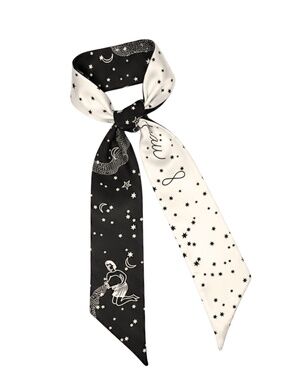 AQUARIUS Purse Scarf Silk Hair Scarf for Handbags – A Double-Sided Scarves